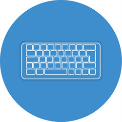 Computer keyboard isolated icon vector