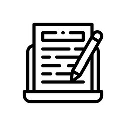content icon thin linear style design isolated vector image