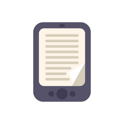 e reader showing book with page curl on screen vector image