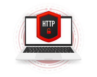 https and http protocols safe web surfing vector image