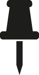 push pin icon memo and note attachment vector image