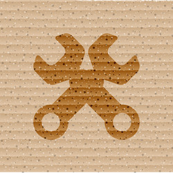 wrench tool to work flat modern web button vector image