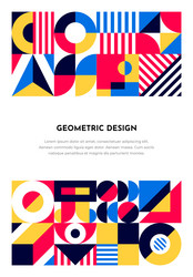 abstract banner with geometric pattern background vector image