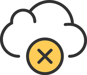 cloud computing icon design interaction vector image