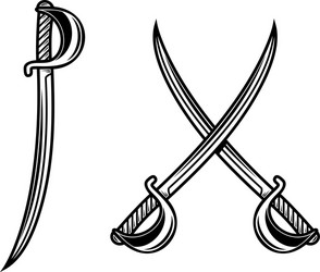 Hand Drawn Crossed Swords Vector Stock Vector (Royalty Free) 668673559