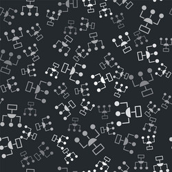 grey algorithm icon isolated seamless pattern vector image