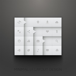 minimal ui layout design vector image