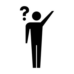 Person with question mark icon male sign for faq Vector Image