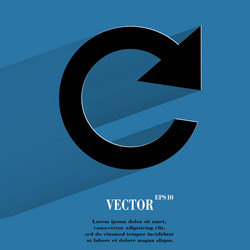 arrow update flat modern web button with long vector image