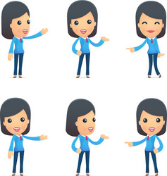 Diverse Characters in Various Gestures vector image