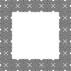 geometric pattern for square frame vector image