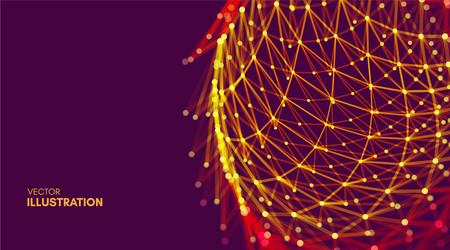 Glowing Network Structure vector image