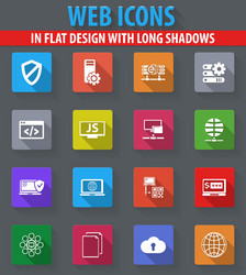 internet server network icons set vector image