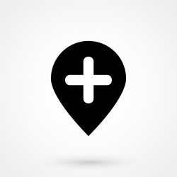 map pointer icon simple design on a white vector image
