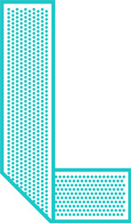 Perforated Letter L vector image