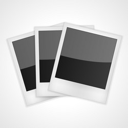 Shiny polaroid frames vector