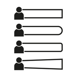 user icon rows people interface layout person vector image