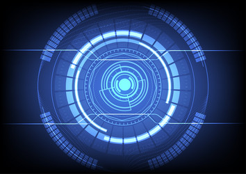 Abstract technology background with blue hi-tech vector