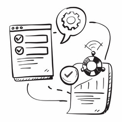 ai chatbot and quality monitoring concept vector image