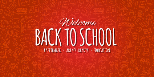 Back to school background for your design vector