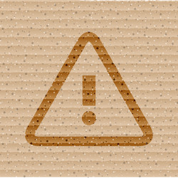 danger exclamation mark flat modern web button vector image