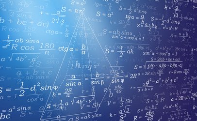 formulas for geometry in isometry vector image
