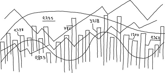 graph diagram sketch infographic freehand line vector