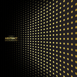 Luxury golden dotted pattern on black background vector