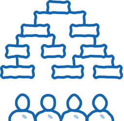 multi-pass algorithm doodle icon hand drawn vector image