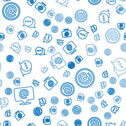 set line mail and e-mail on speech bubble vector image