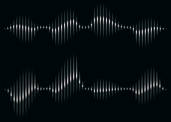 Sound wave rhythm abstract music pulse background vector