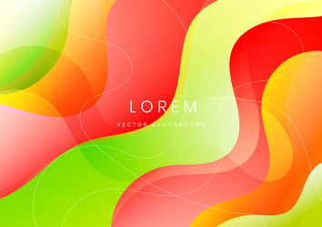 abstract colorful dynamic fluid shape vector image