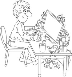 computer user vector image