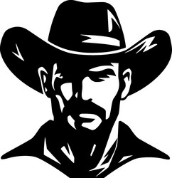 Cowboy Silhouette Logo Vector Image