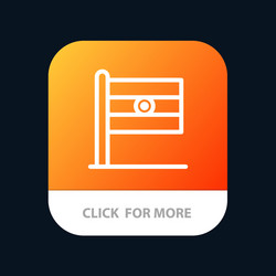 indian flag sign day mobile app button android vector image