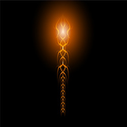 mystical scepter abstract background light lines vector image