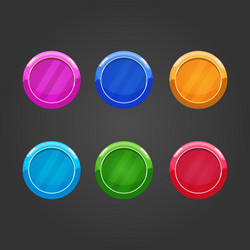 set of color round buttons vector image