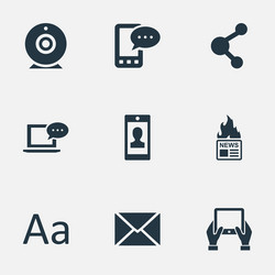 set of simple user icons vector image