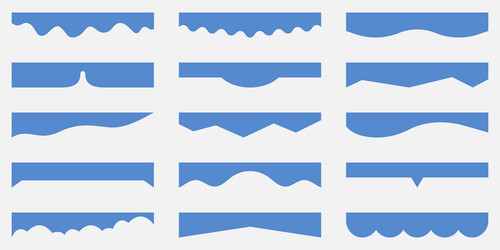 website divider shape collection abstract design vector image