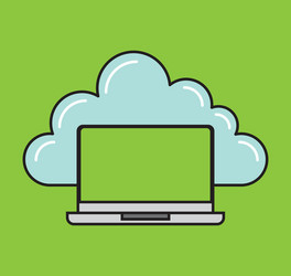 cloud computing data storage vector image