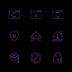 convocation car lock shield windows ui vector image