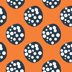 Hand drawn pebble seamless pattern doodle stones vector