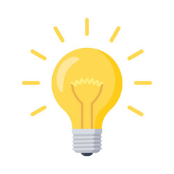 Lightbulb with Rays of Energy vector image