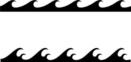 Ocean Wave Border Patterns vector image