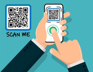 QR Code Scan Payment vector image