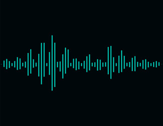 Sound wave rhythm abstract music pulse background vector