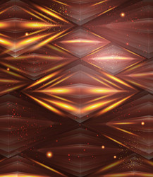abstract hexagon pattern brown and golden shiny vector image