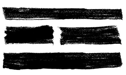 brush strokes rectangular painted objects vector image