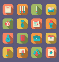 Modern flat icons of web design objects business vector