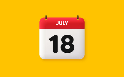 18th day of the month icon event schedule date vector image